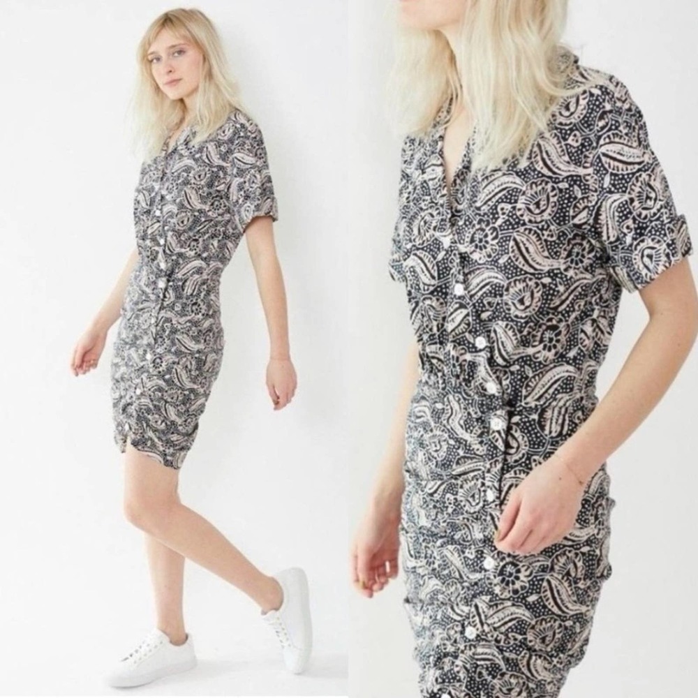 Veronica Beard Bria Paisley Print Short Sleeve Dress Size 4